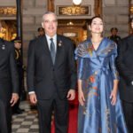 Abinader se reúne con con el presidente del Estado de Israel, Isaac Herzog, y con el subsecretario de Estado de EEUU, Christopher Landau, durante el ceremonial de traspaso de poder a la mandataria de Costa Rica, Laura Fernández Delgado